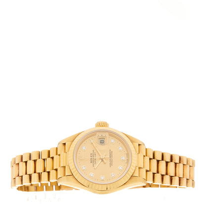 Rolex 18K Yellow Gold Diamond 26mm Datejust President Watch Champagne 79178 2 of 4