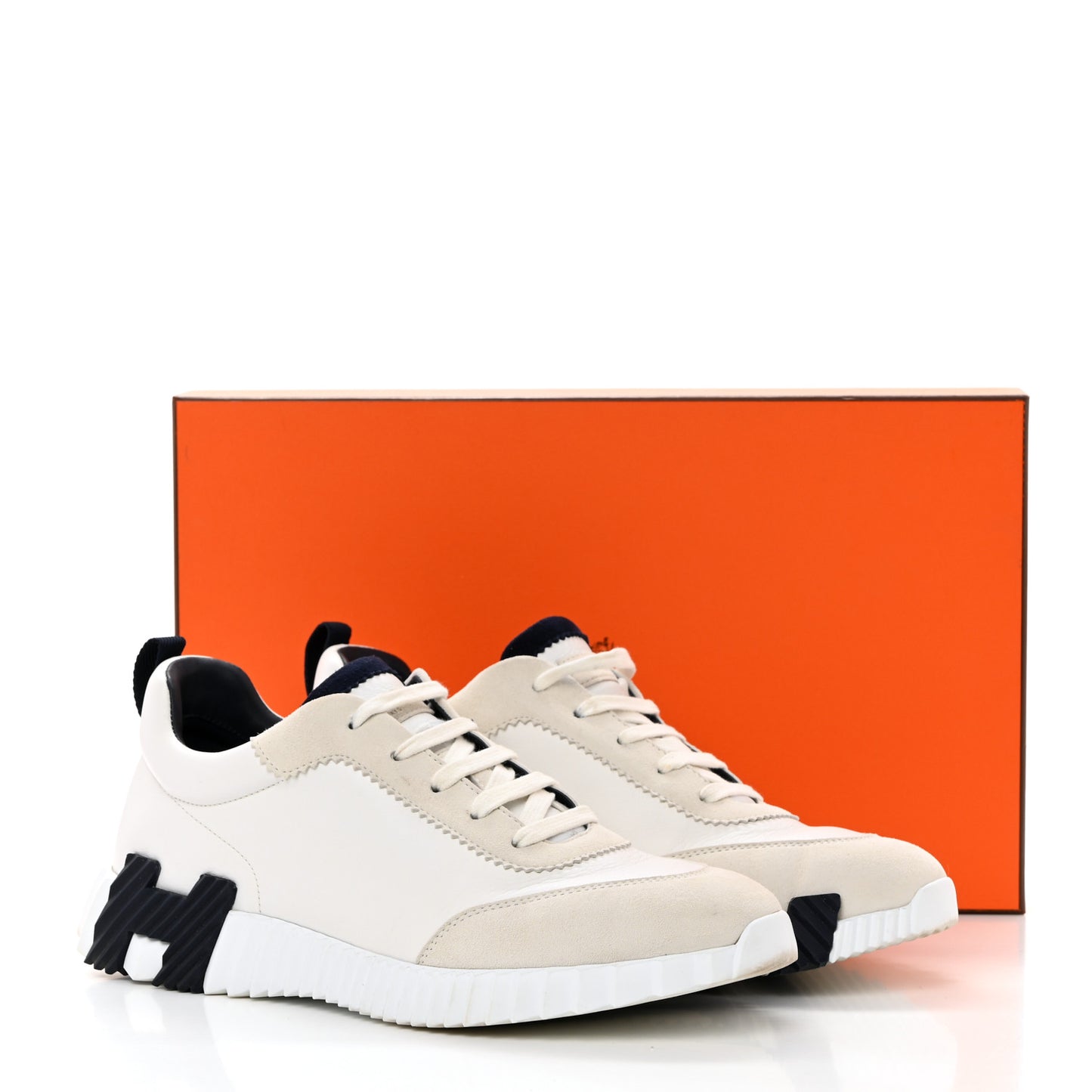 Goatskin Suede Goatskin Bouncing Sneakers 41 White