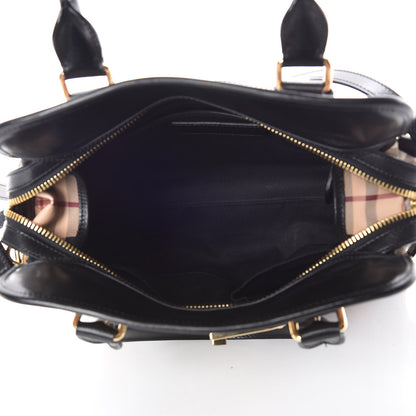 Burberry Haymarket Check Minford Portrait Tote Black 5 of 8