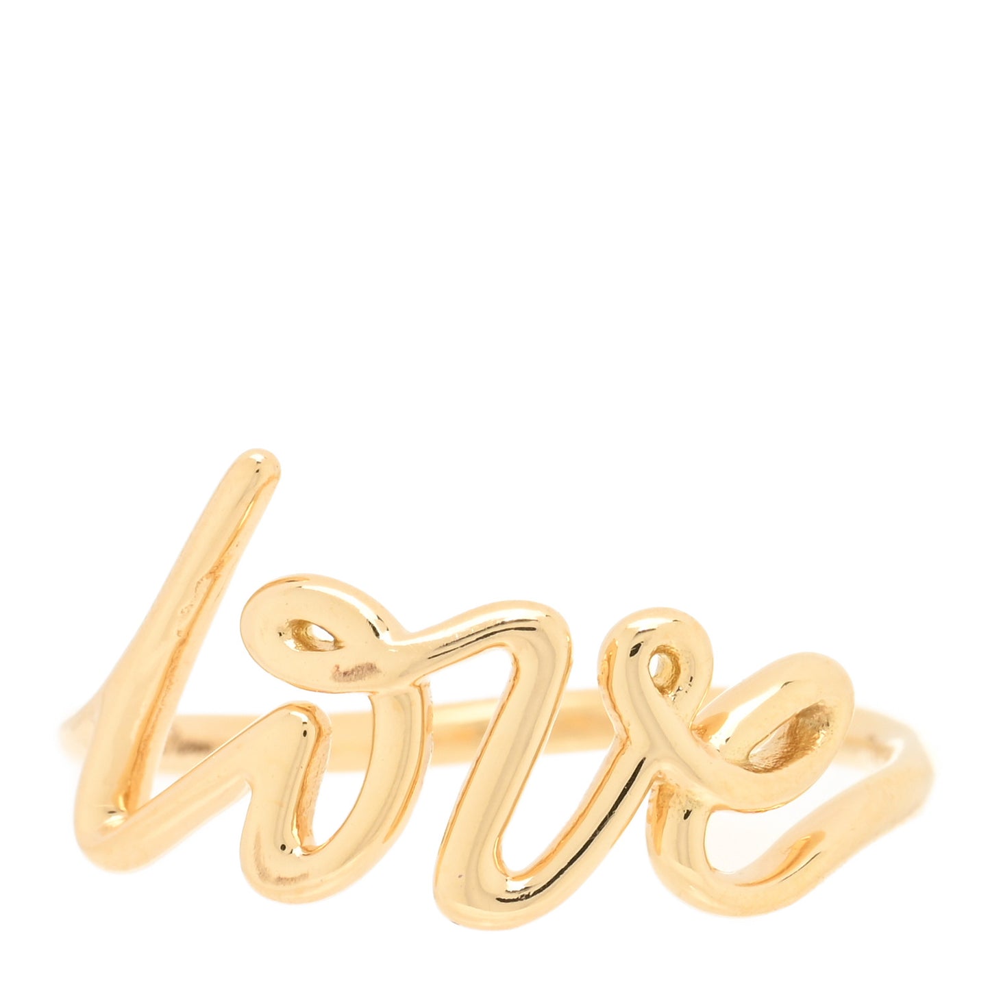18K Yellow Gold Paloma's Graffiti Love Ring 54 7