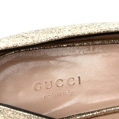 Gucci Galassia GG Marmont Fringe 50mm Loafer Pumps 39 Platino 6 of 6