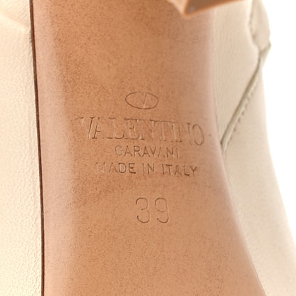 Valentino Garavani Calfskin Rockstud 90mm Ankle Boots 39 Light Ivory 7 of 10