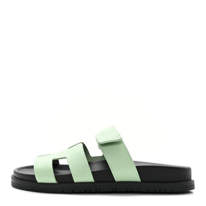 Hermes Epsom Womens Chypre Sandals 36 Vert Jade 1 of 8