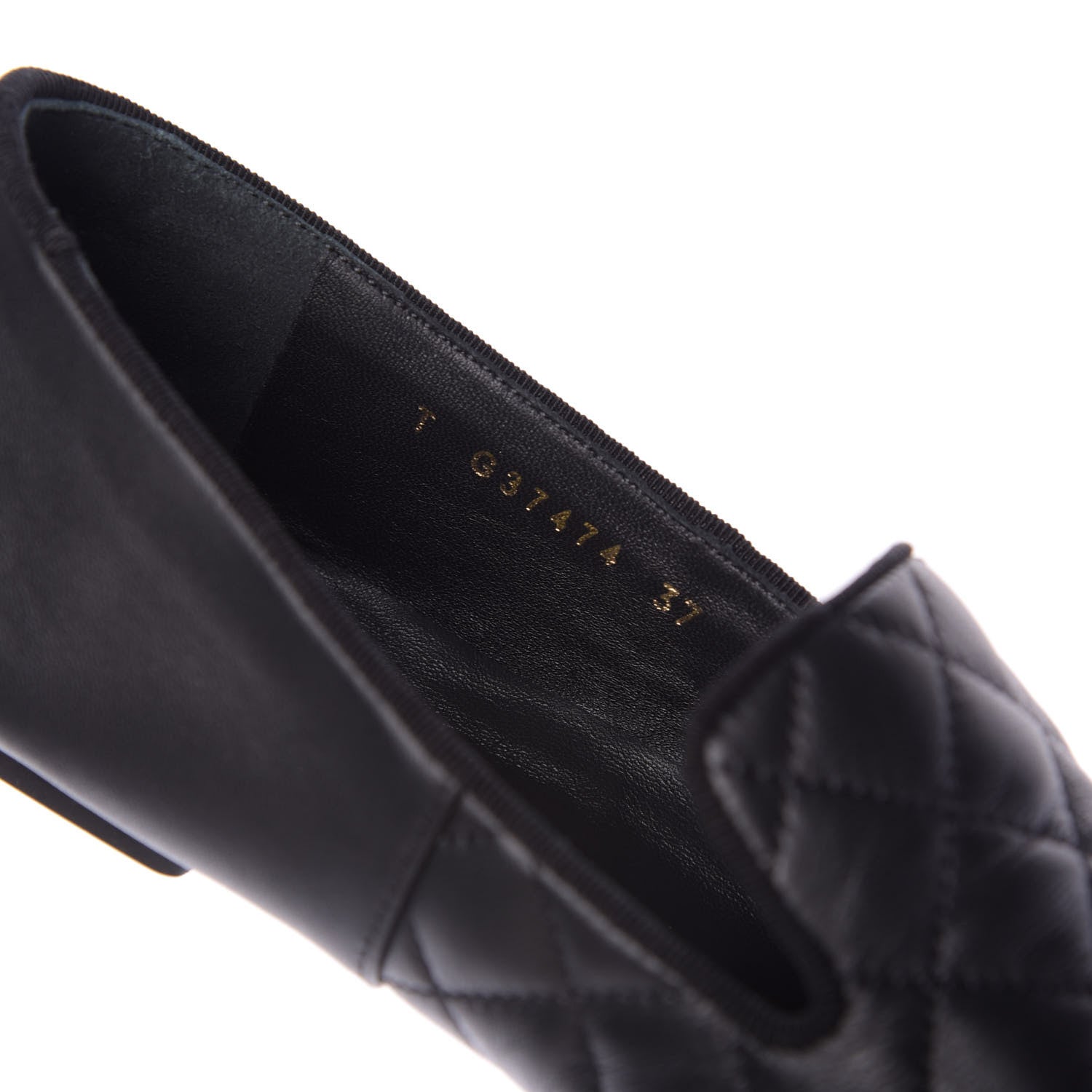 Chanel Lambskin Quilted Cap Toe Slipper With Pouch 37 Black 9 of 13