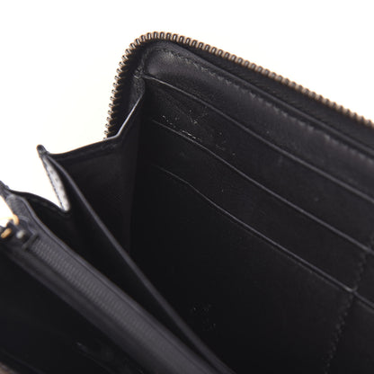Gucci Calfskin Matelasse GucciGhost GG Marmont Zip Around Wallet Black New Acquamarine 10 of 10