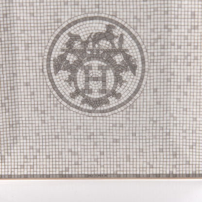 Hermes Porcelain Mosaique au 24 Square Plate Platinum 6 of 7