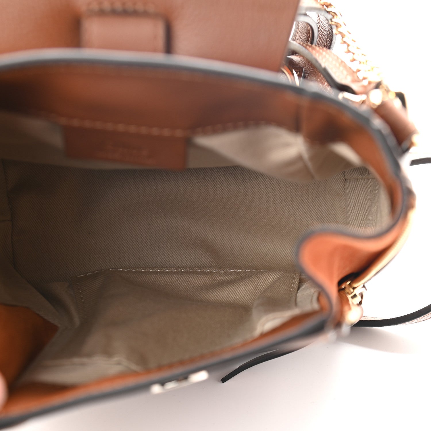 Chloe Suede Calfskin Mini Faye Backpack Tan 5 of 9