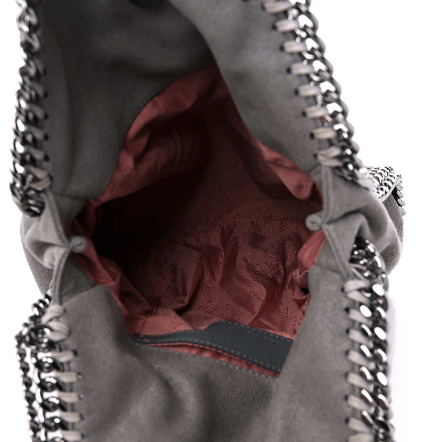 Stella McCartney Shaggy Deer Mini Falabella Fold Over Tote Light Grey 5 of 9