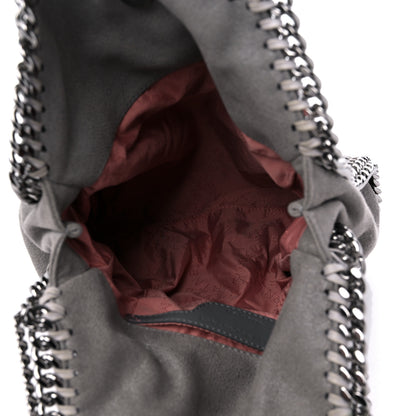 Stella McCartney Shaggy Deer Mini Falabella Fold Over Tote Light Grey 5 of 9