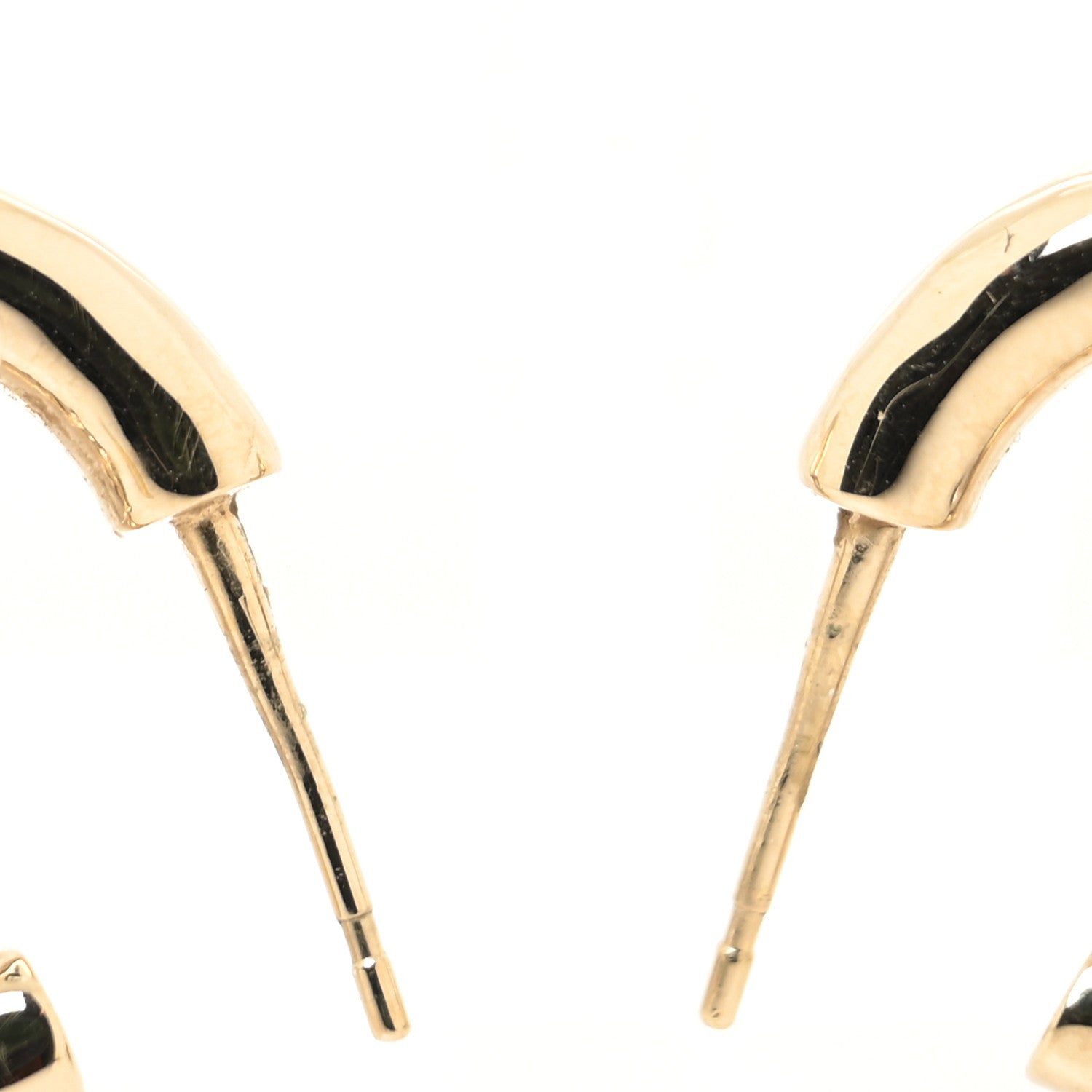 Chanel Metal Crystal CC Hoop Drop Earrings Gold 3 of 3