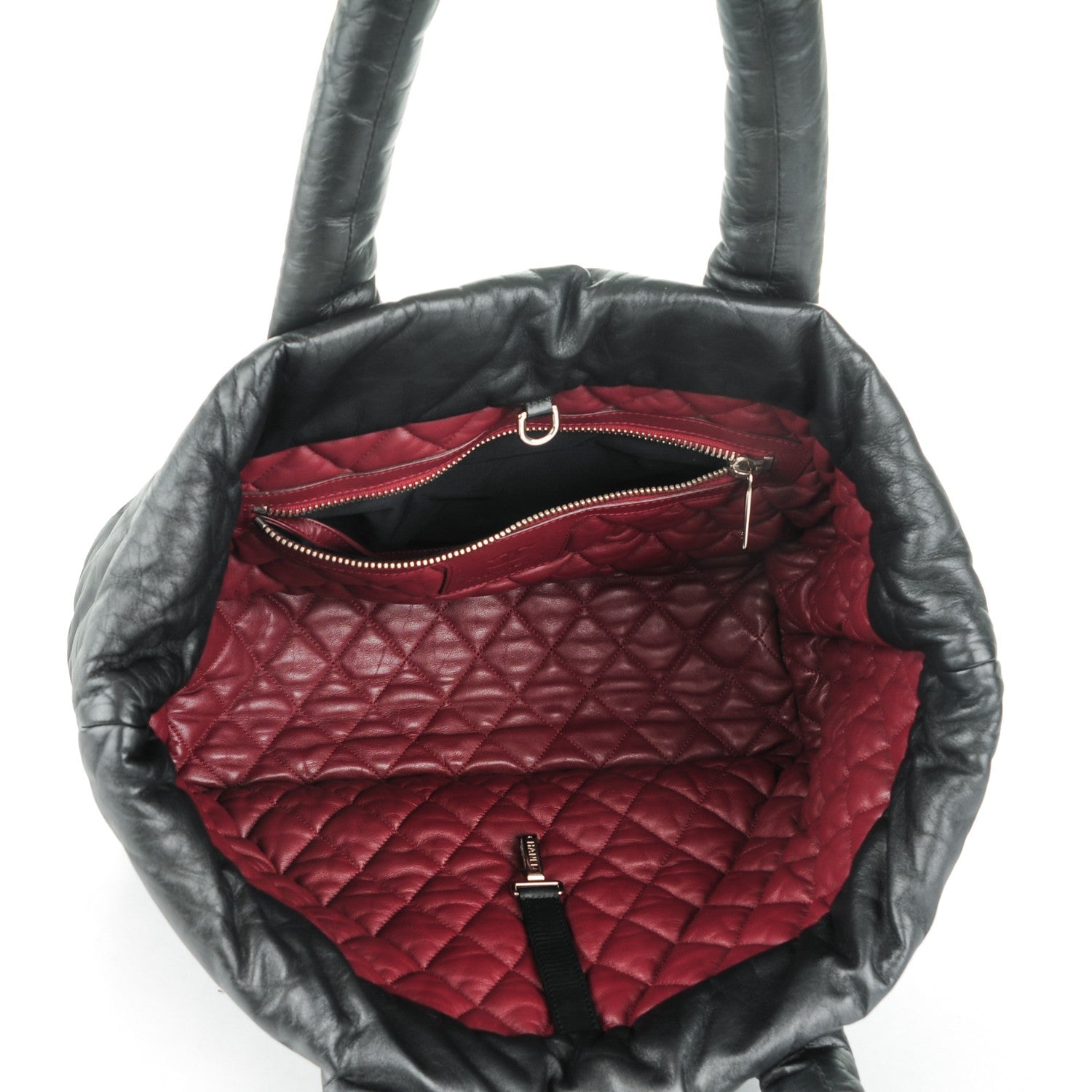 Chanel Lambskin Quilted Medium Coco Cocoon Reversible Tote Black 6 of 8