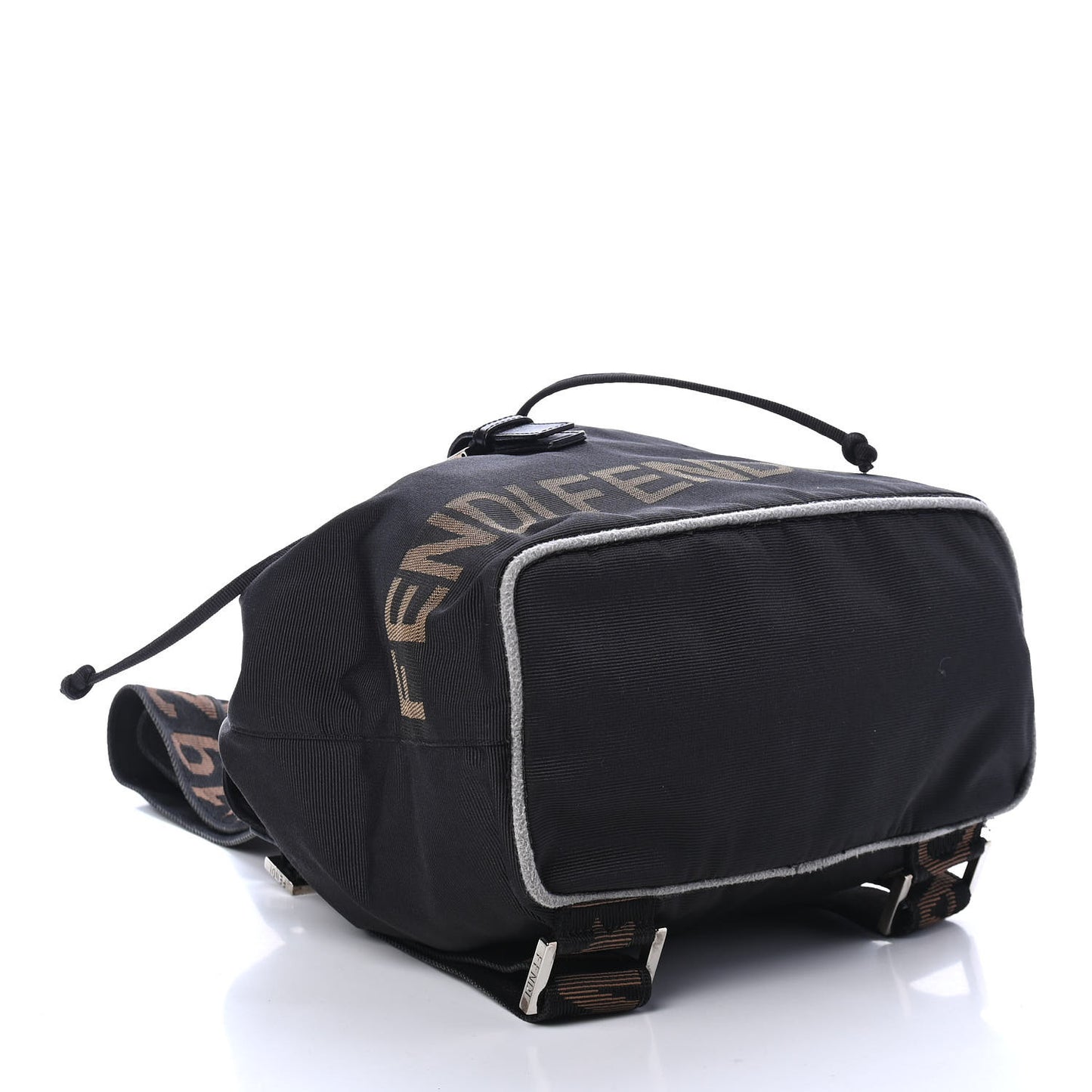 Nylon 1925 Drawstring Backpack Black