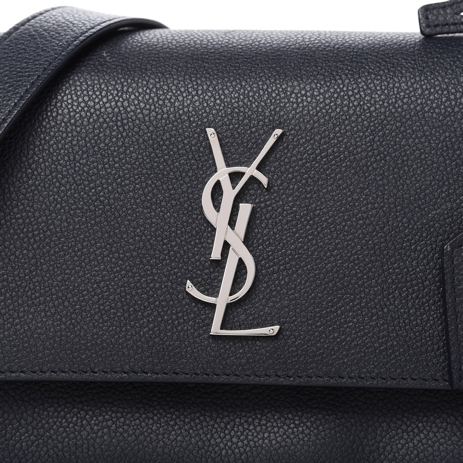 Saint Laurent Grained Calfskin Medium Monogram Sunset Navy Blue 10 of 13
