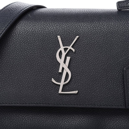 Saint Laurent Grained Calfskin Medium Monogram Sunset Navy Blue 10 of 13