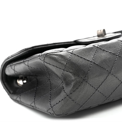 Chanel Metallic Sheepskin Quilted 2.55 Reissue Mini Flap Dark Silver 9 of 12