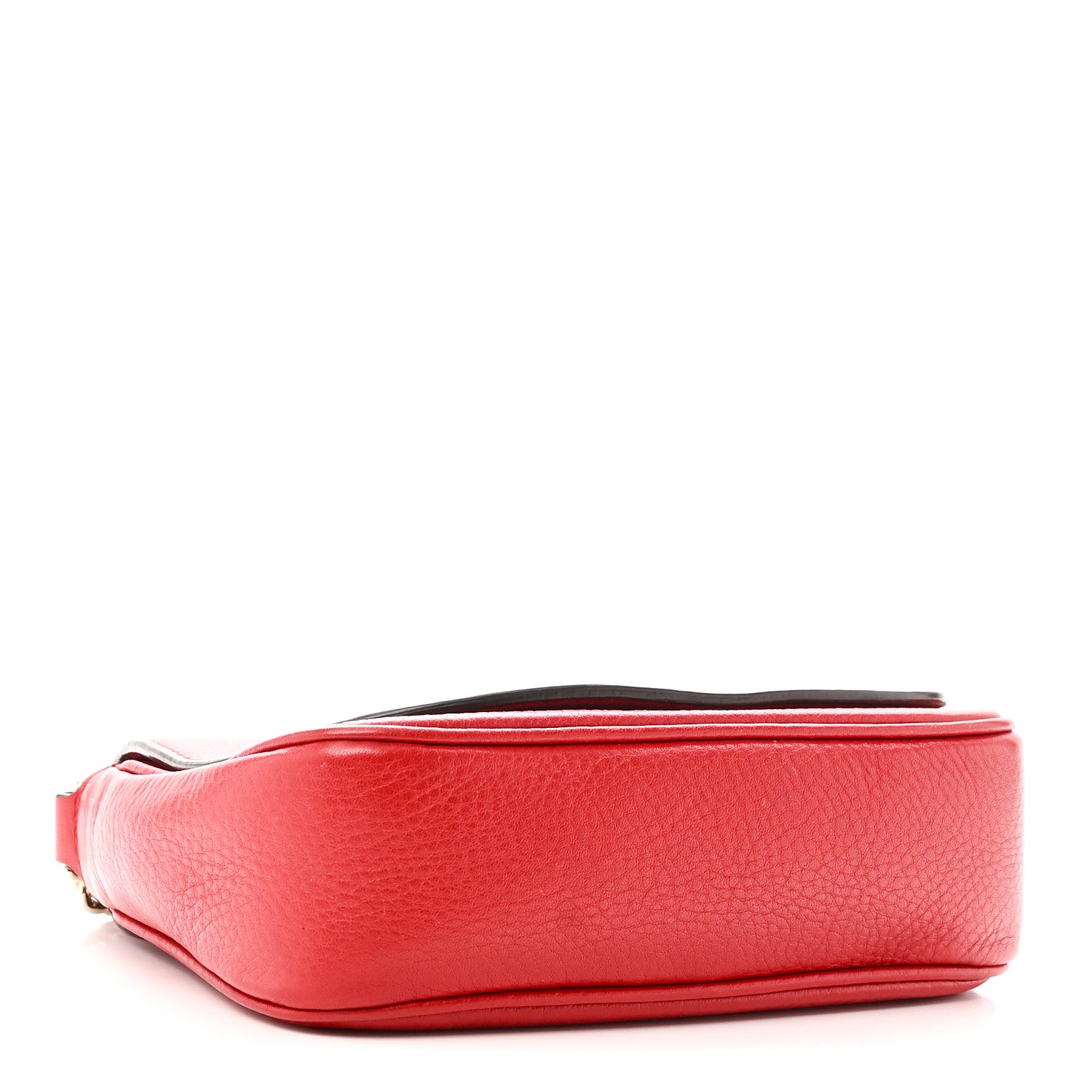 Gucci Pebbled Calfskin Small Soho Flap Crossbody Red 4 of 10