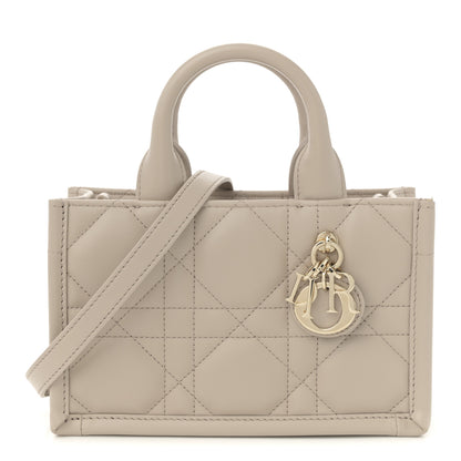 Christian Dior Calfskin Macrocannage Mini Book Tote Desert Taupe 1 of 10