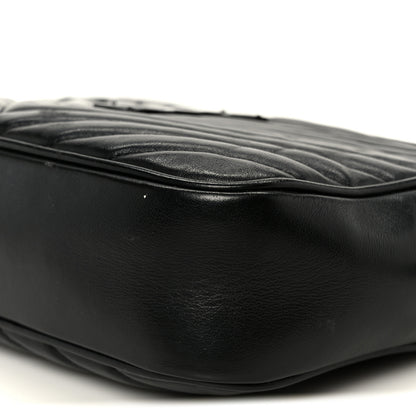 Saint Laurent Calfskin Matelasse Monogram Monochrome Lou Camera Bag Black 10 of 10