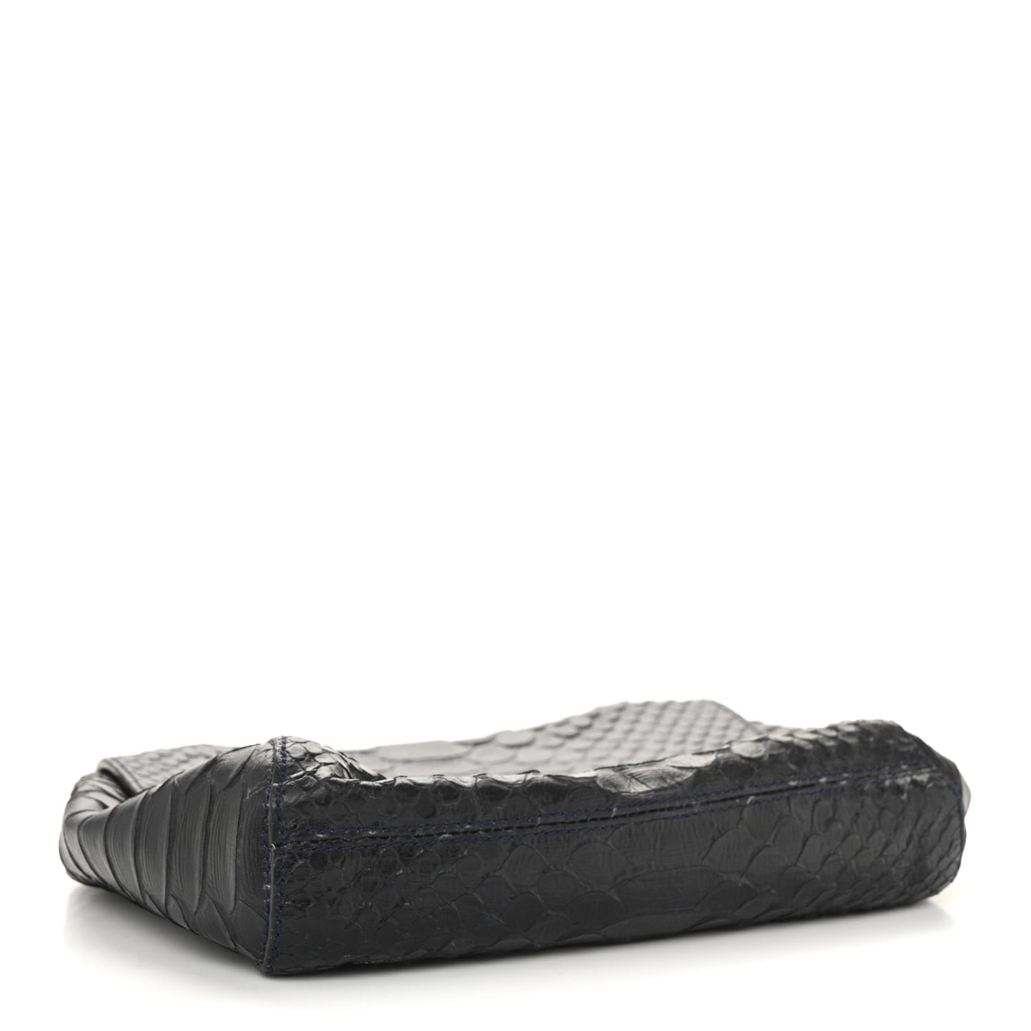 Snakeskin Small Lily Flap Navy