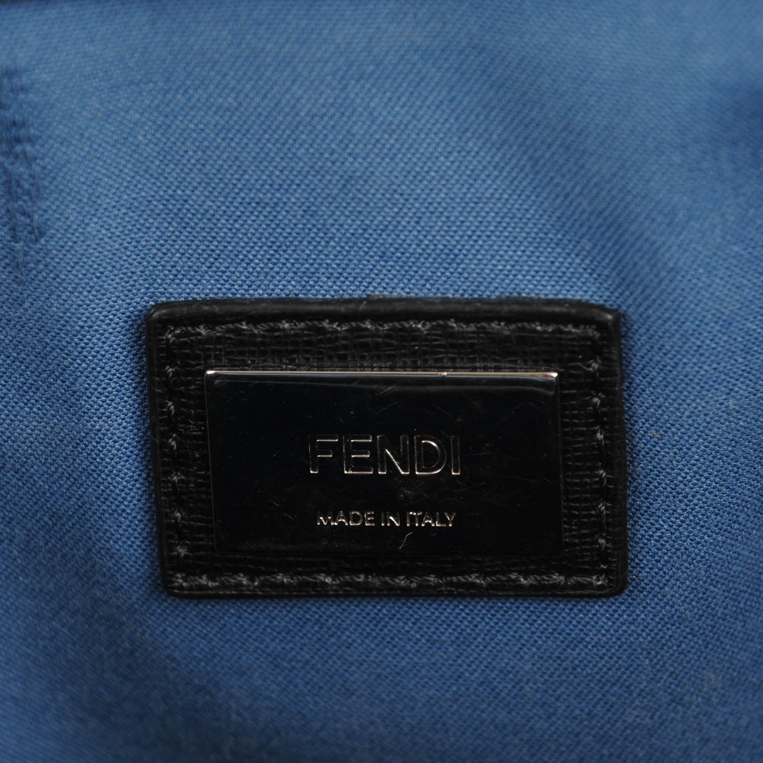Fendi Vitello Elite Cuoio Monster Buggies Medium Roll Tote Black Multicolor Blue Cobalto 6 of 8