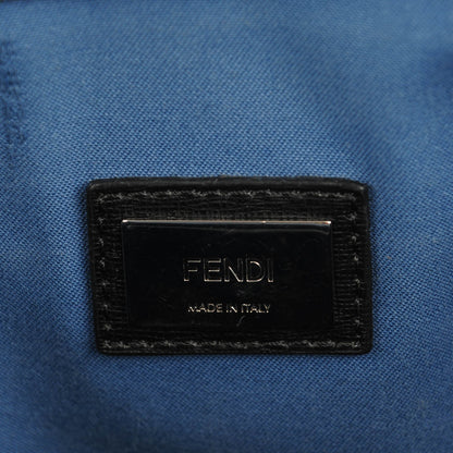 Fendi Vitello Elite Cuoio Monster Buggies Medium Roll Tote Black Multicolor Blue Cobalto 6 of 8