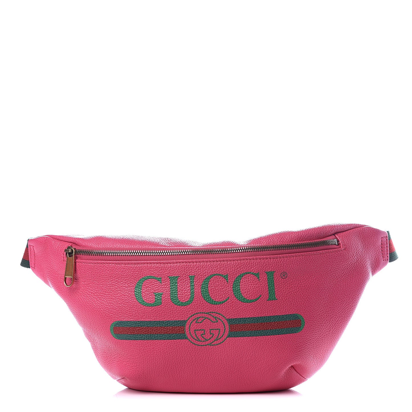 Grained Calfskin Logo Belt Bag Pink