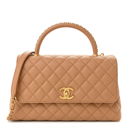 Chanel Caviar Quilted Small Coco Chain Handle Flap Brown 1 of 10