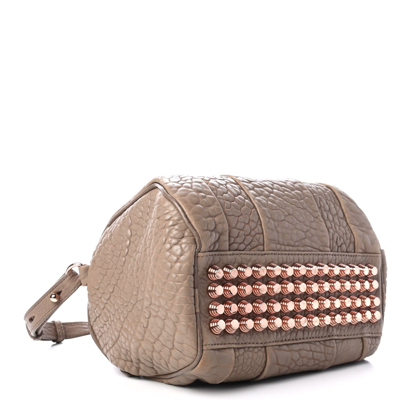 Pebbled Lambskin Rockie Latte Rose Gold Hardware