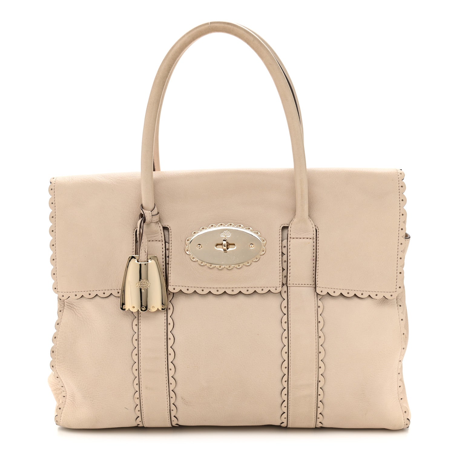 Mulberry Cookie Bayswater Satchel Pebble Beige 1 of 11