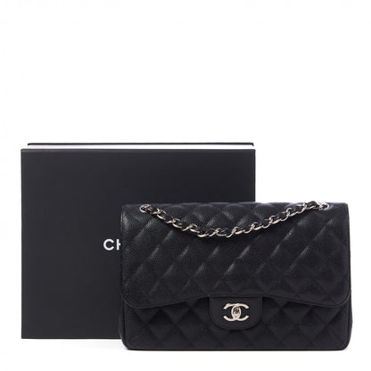 Chanel Caviar Quilted Jumbo Double Flap Black 11 of 11