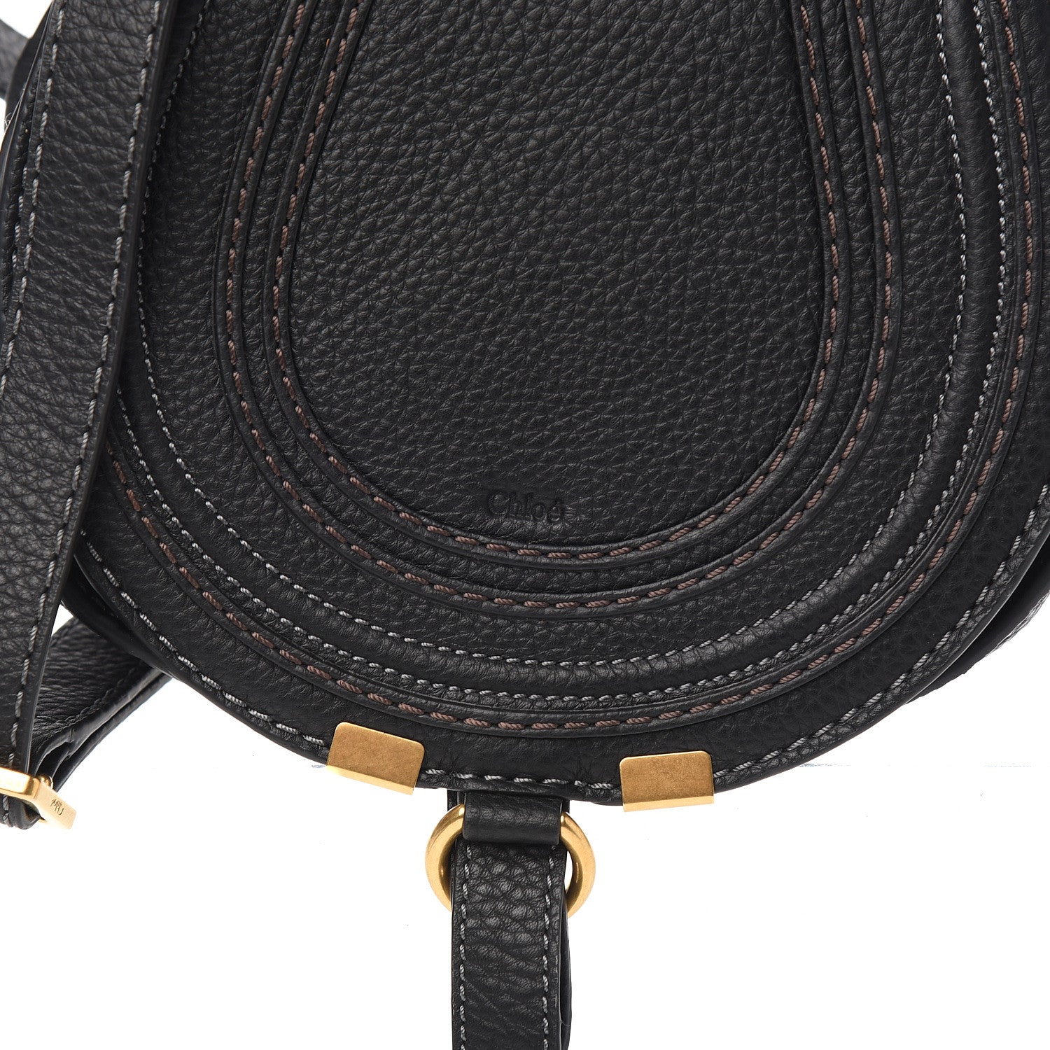 Chloe Calfskin Mini Marcie Round Crossbody Bag Black 9 of 9