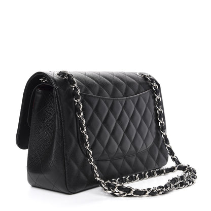 Chanel Caviar Quilted Jumbo Double Flap Black 3 of 10
