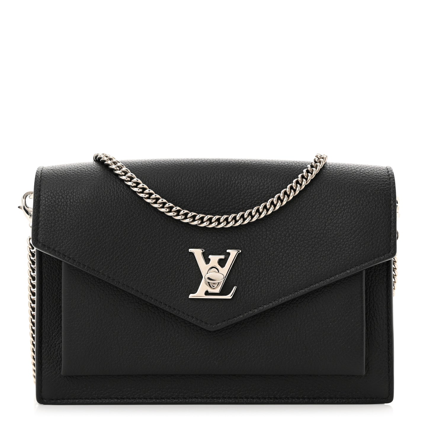 Soft Calfskin My Lockme Chain Pochette Black