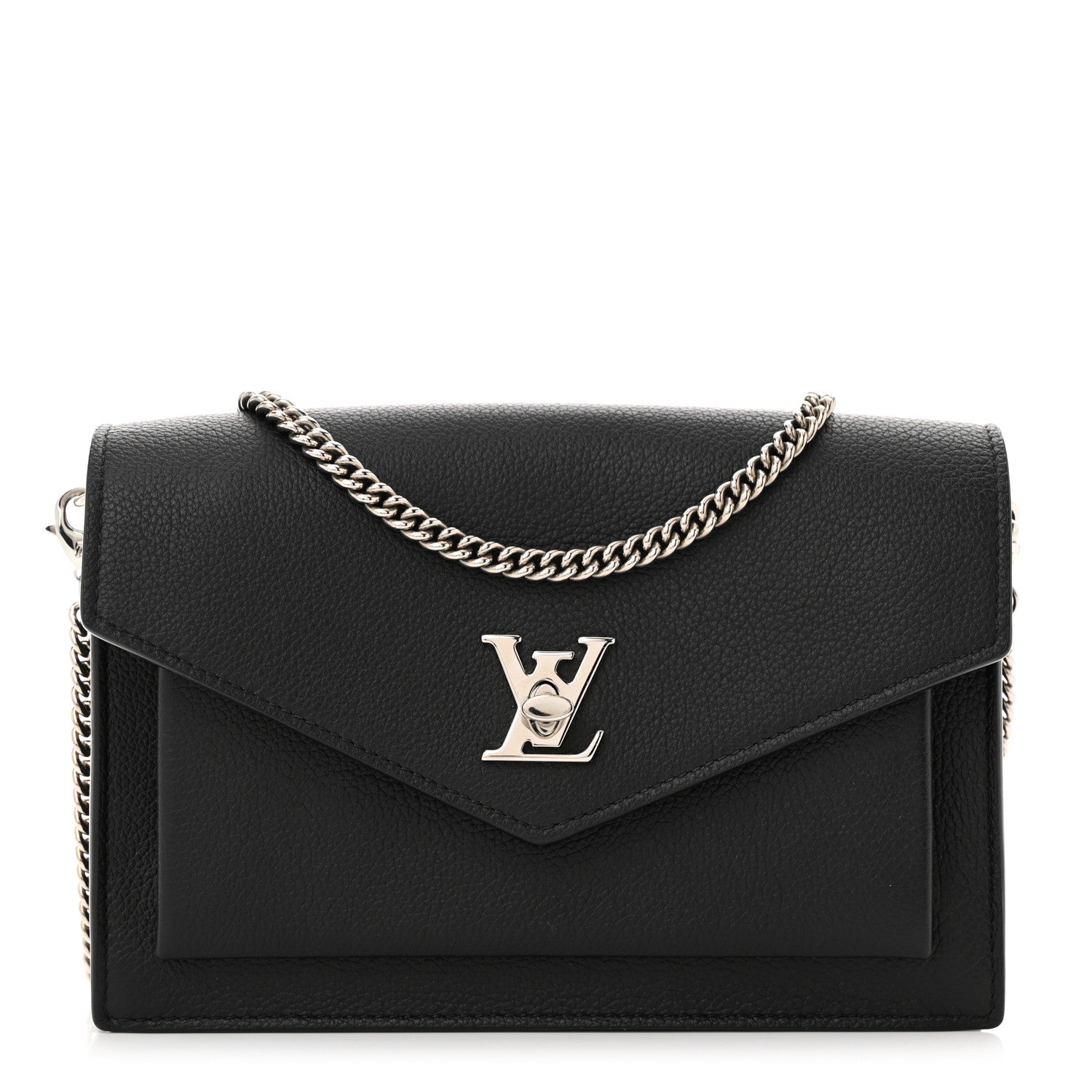 Louis Vuitton Soft Calfskin My Lockme Chain Pochette Black 1 of 10