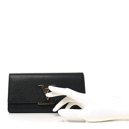 Louis Vuitton Taurillon Capucines Wallet Black 2 of 8