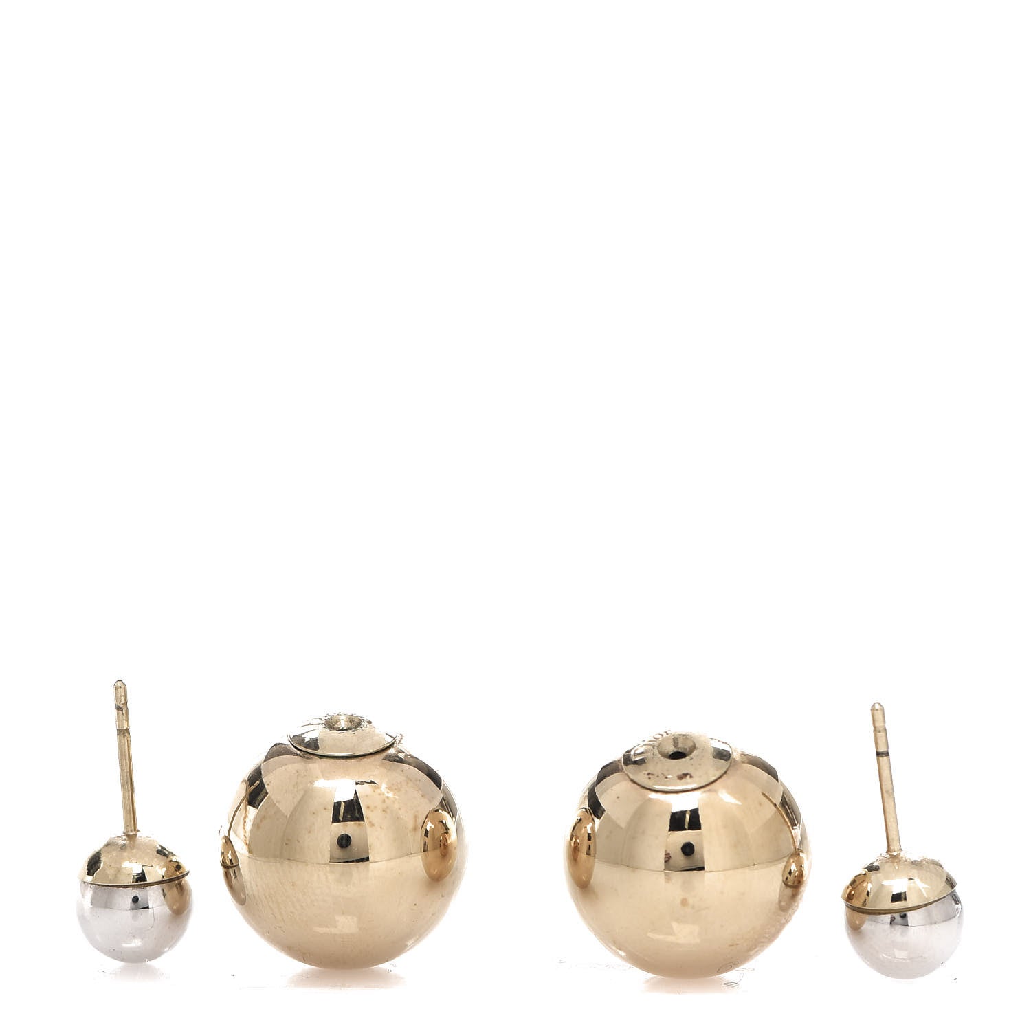 Christian Dior Mise En Dior Tribal Earrings Silver Gold 3 of 4
