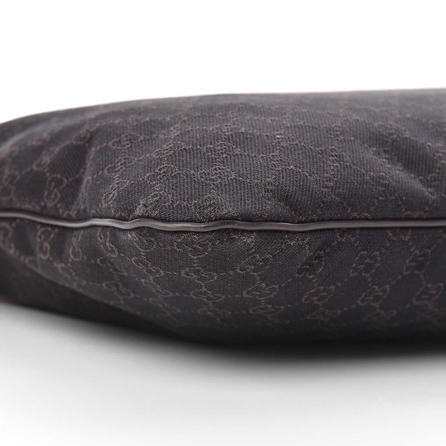 Gucci Denim Monogram Messenger Bag Dark Brown 9 of 10