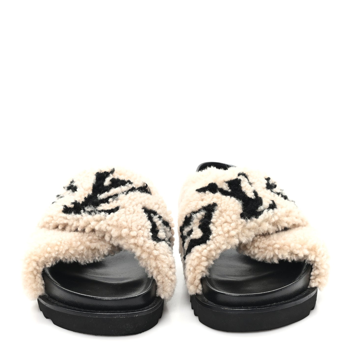 Shearling Paseo Sandals 37 Black