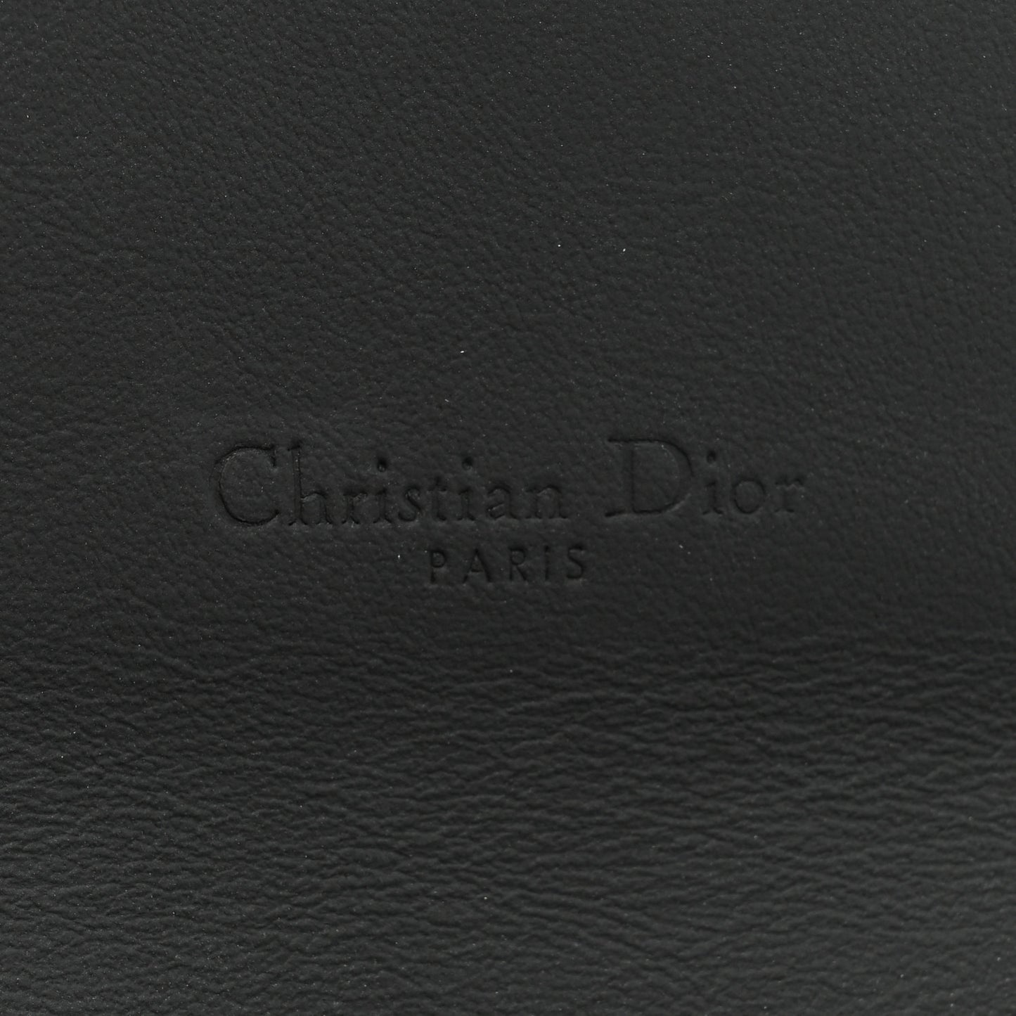 Ultra Matte Calfskin Saddle Chain Wallet Pouch Black