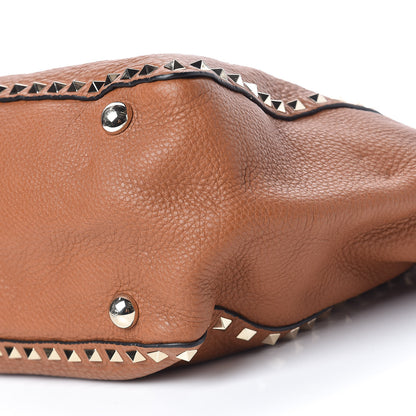Valentino Garavani Pebbled Calfskin Medium Rockstud Tote Light Cuir 11 of 11
