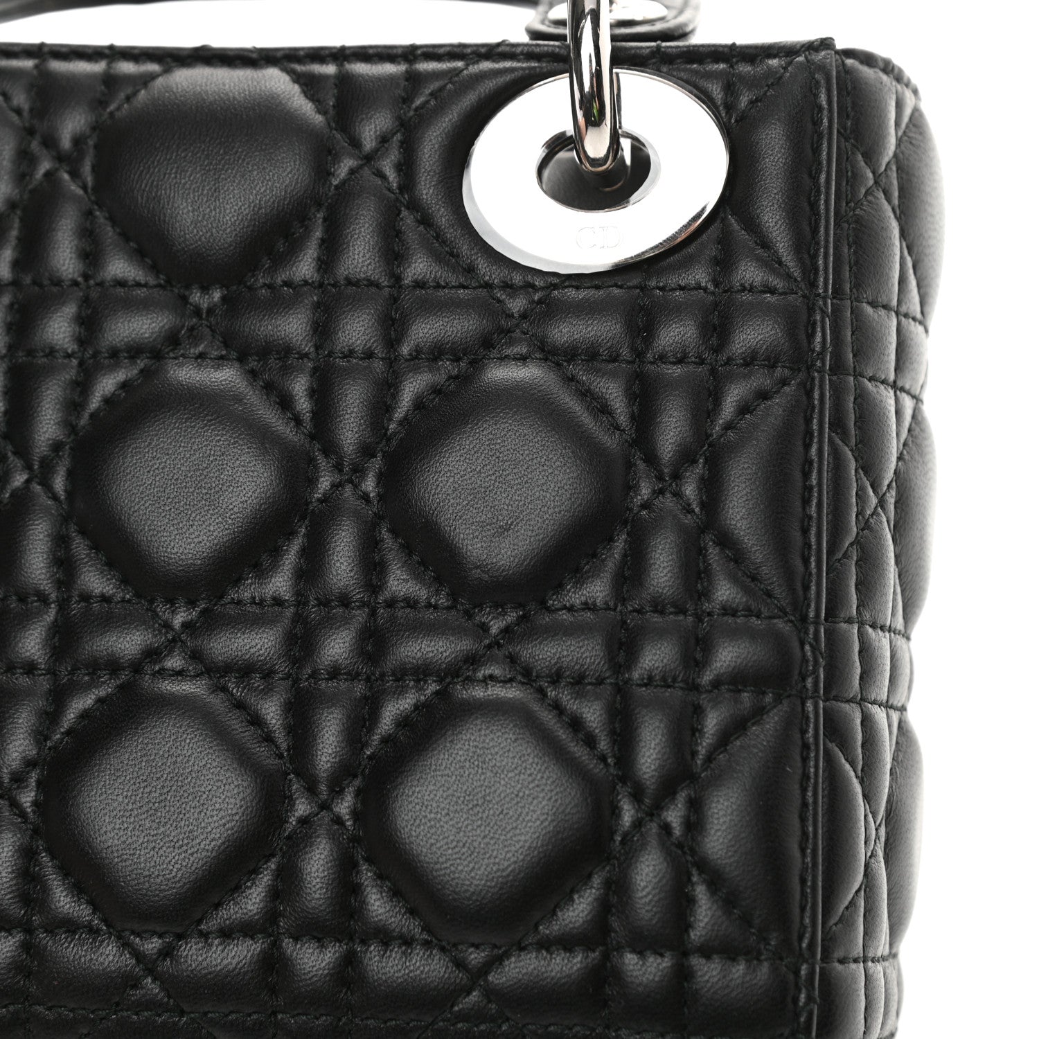 Christian Dior Lambskin Cannage Mini Lady Dior Black 12 of 15