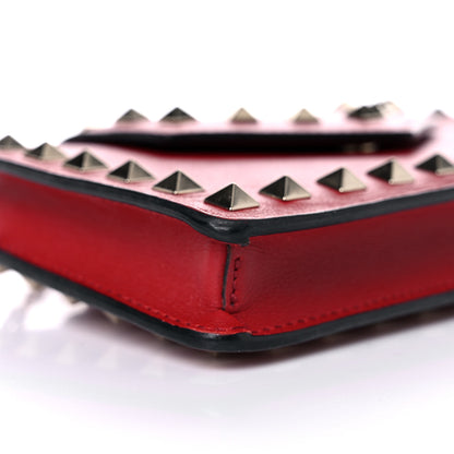 Valentino Garavani Calfskin Rockstud Phone Case With Chain Rosso Valentino 10 of 15