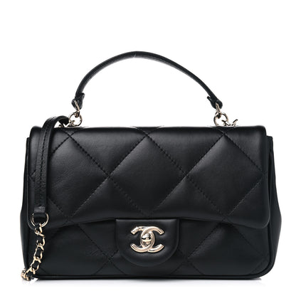 Chanel Lambskin Quilted Small Easy Carry Flap Black 1 of 5