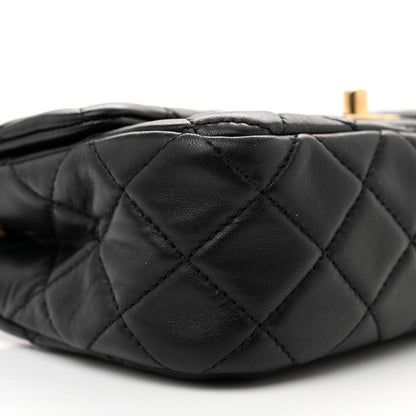 Chanel Lambskin Quilted Mini Rectangular Pearl Crush Flap Black 9 of 11