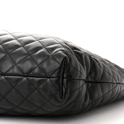 Saint Laurent Lambskin Quilted Maxi Icare Shopping Tote Black 11 of 11