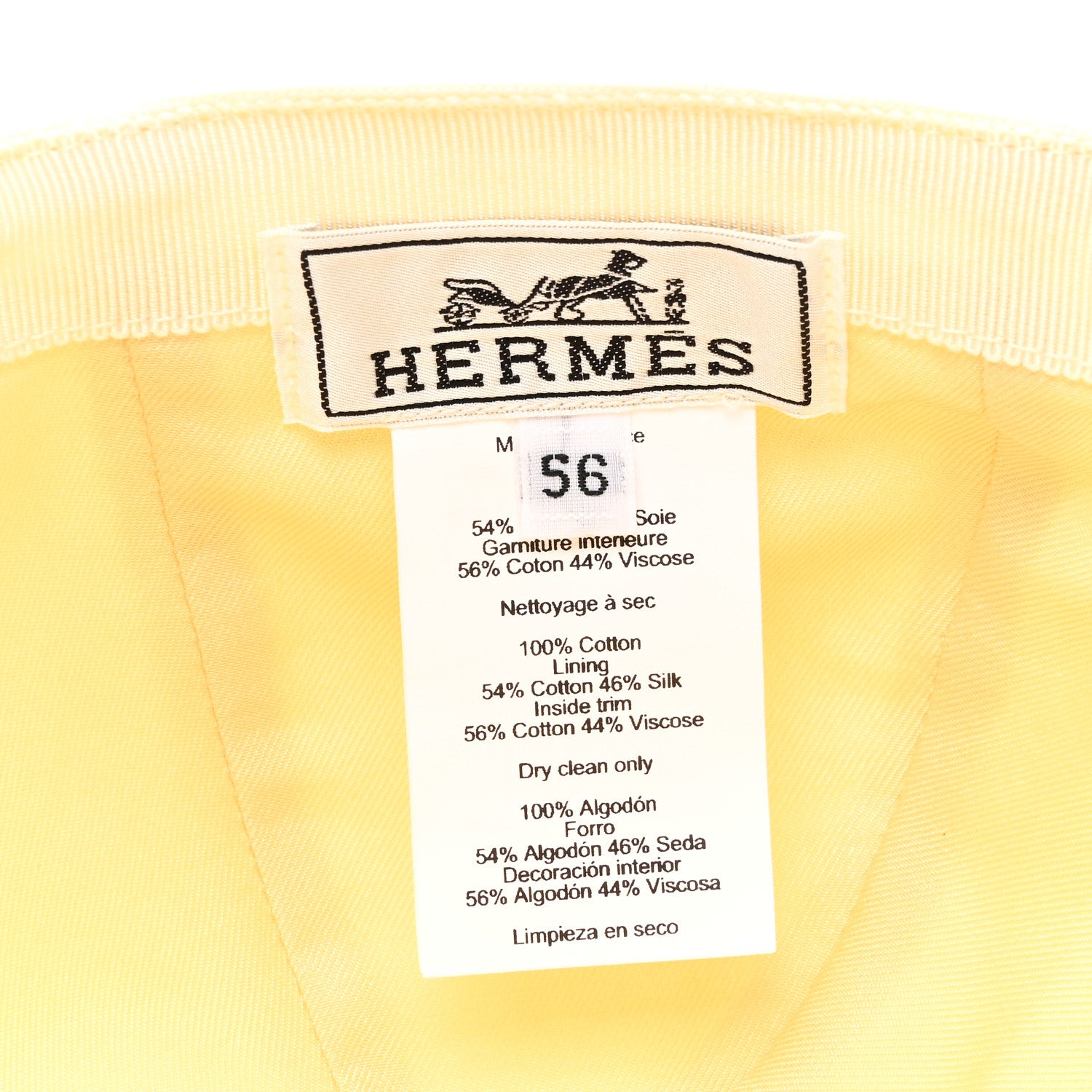 Hermes Cotton Davis Sunshine Hat 56 Ecru 8 of 8