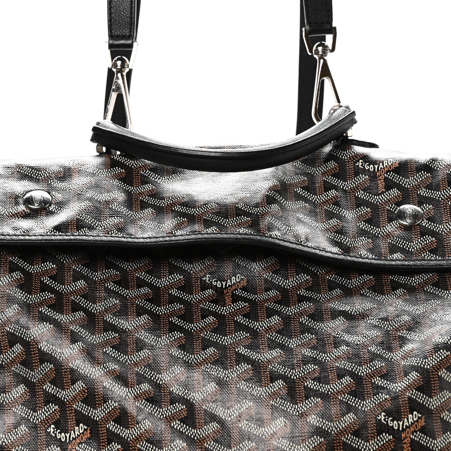 Goyard Goyardine Saint Leger Soft Briefcase Backpack Black 1838016