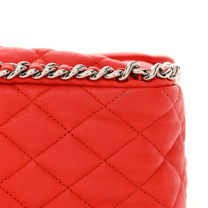 Chanel Washed Lambskin Quilted Maxi Chain Around Flap Red 12 of 12