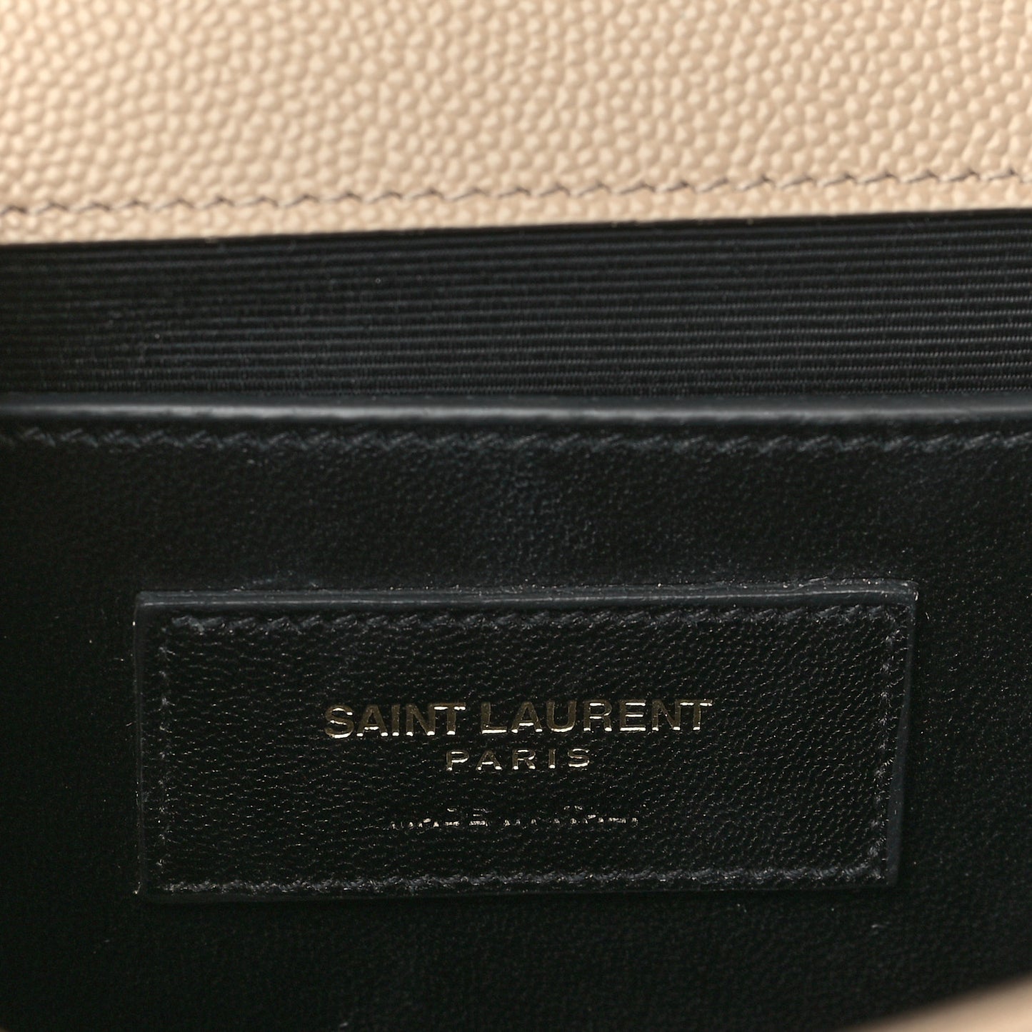 SAINT LAURENT Grain De Poudre Medium Monogram Kate Satchel Nude Powder