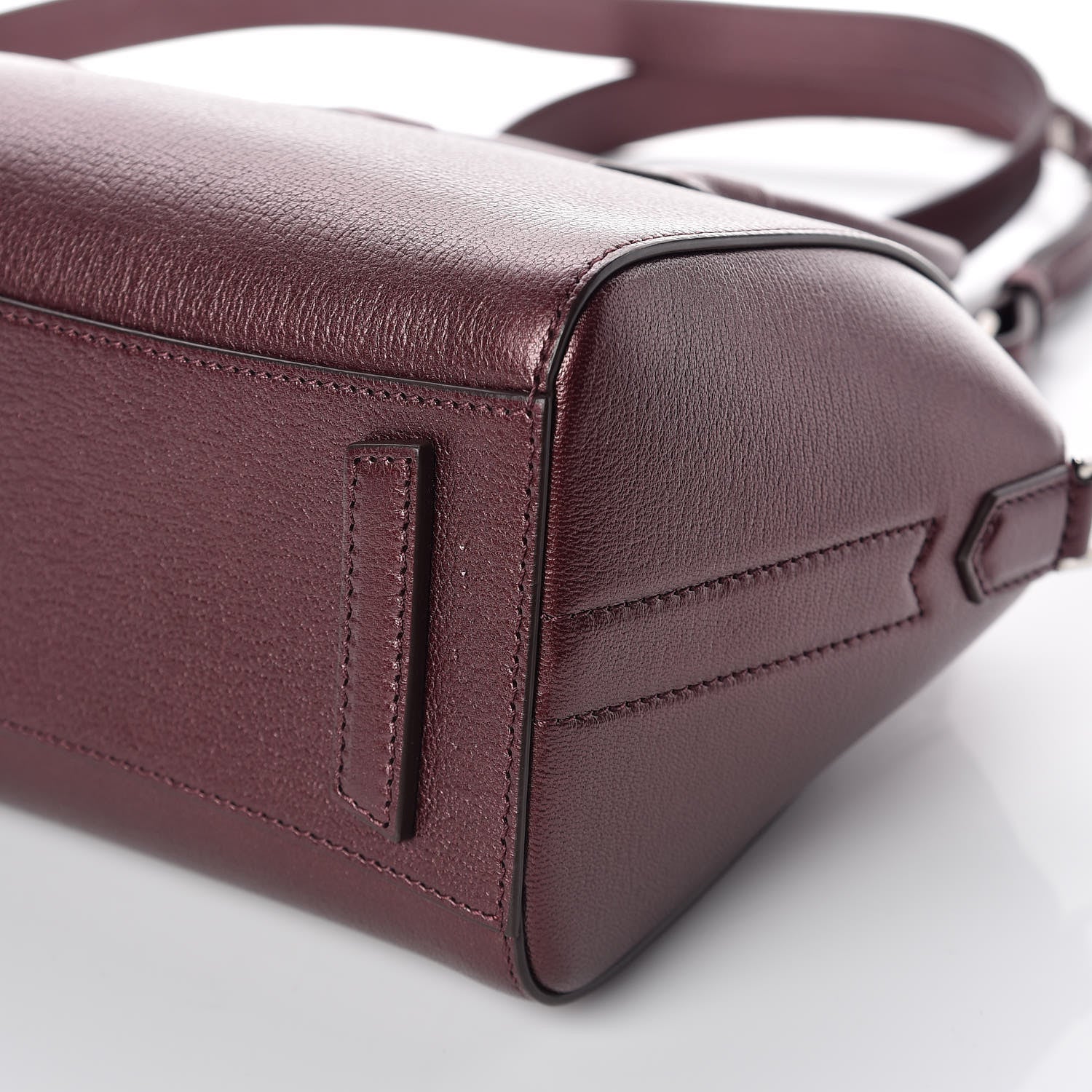 Givenchy Metallic Calfskin Mini Antigona Wine 9 of 10